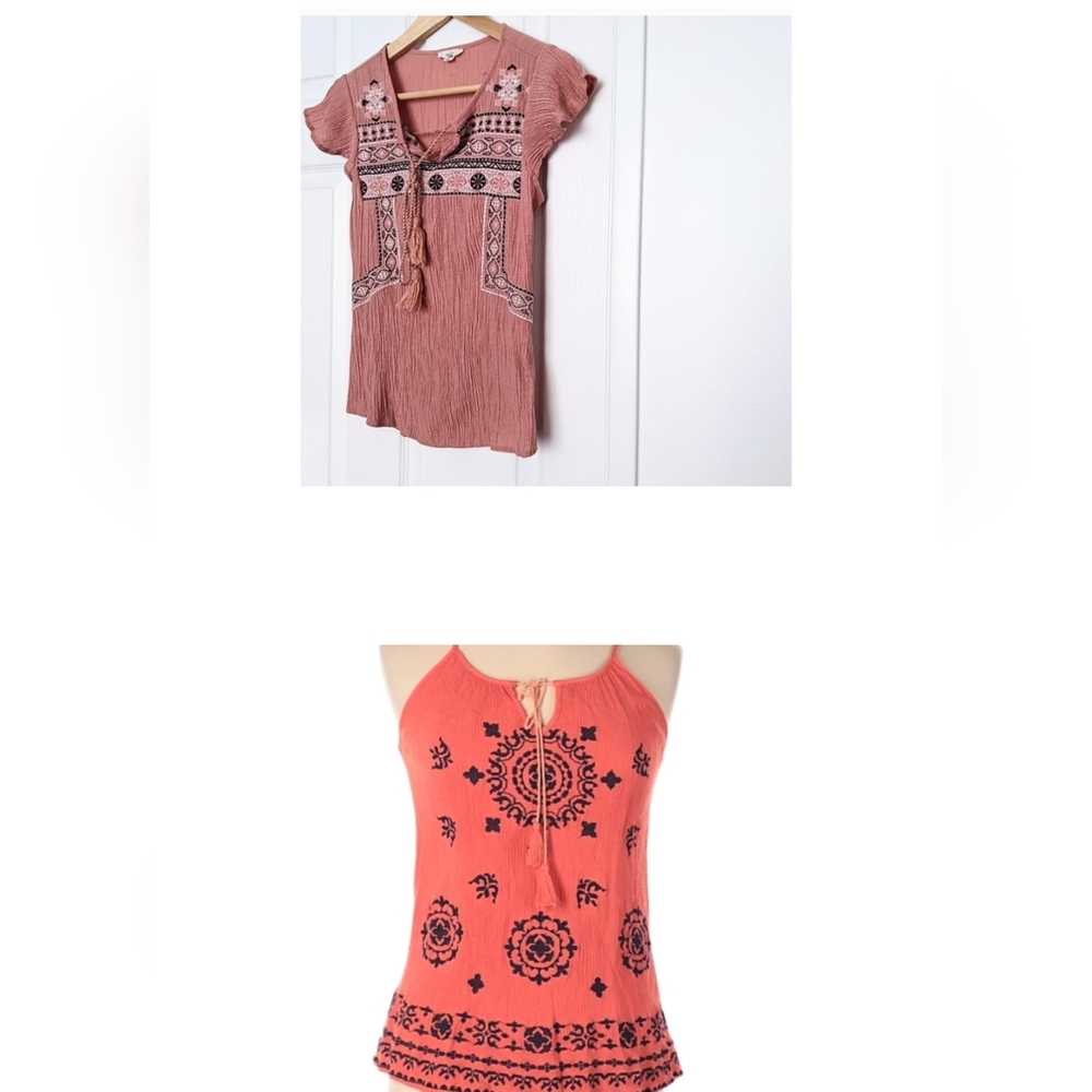 Two Vacation Tops. Size Small.